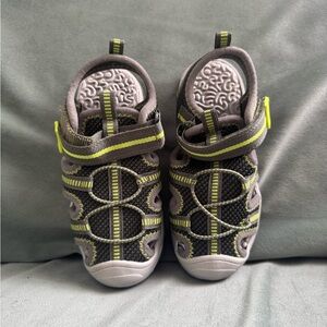 Kids Gray and Lime Green Sandals